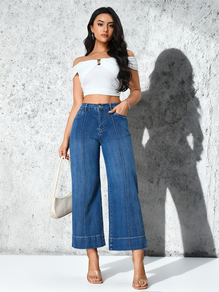 Celina Wide-Leg Denim Pants