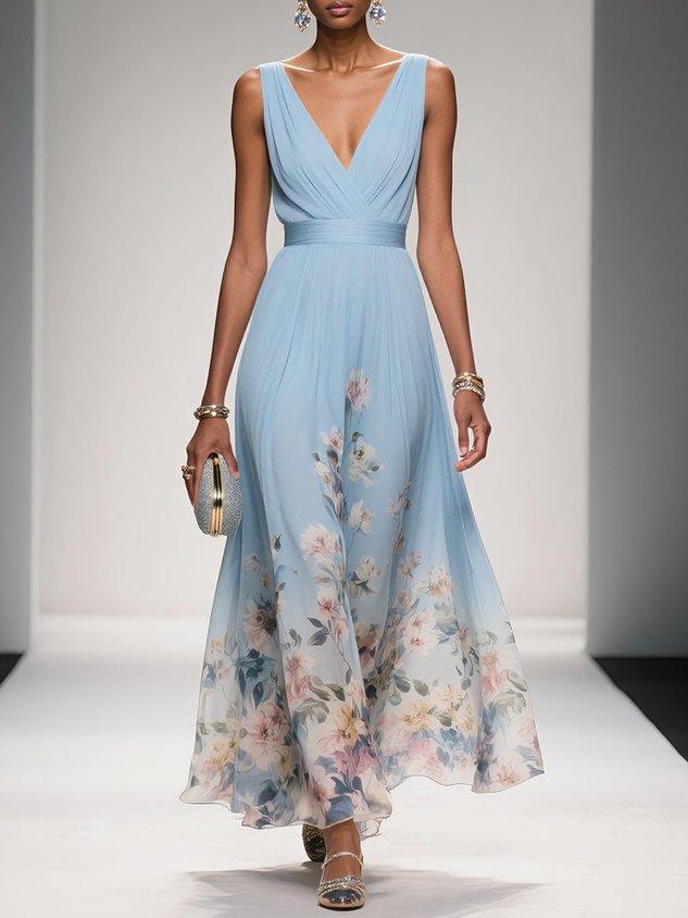 Azure Bloom Dress