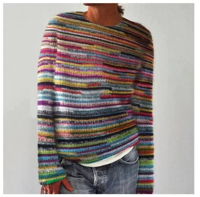 Mira Marled Stripe Knit Sweater