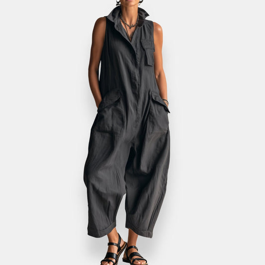 Marlowe Sleeveless Cargo Jumpsuit