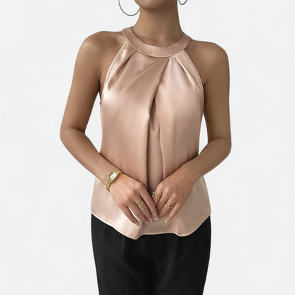 Champagne Drape Blouse
