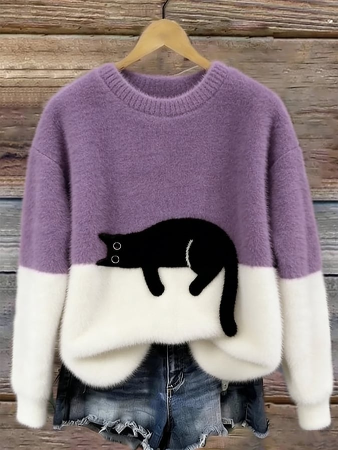 Luna Cat Graphic Sweater