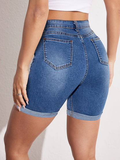 Stretch-Fit Bermuda Jean Short