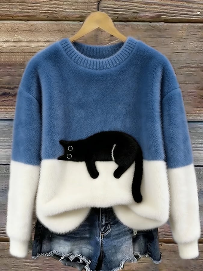 Luna Cat Graphic Sweater