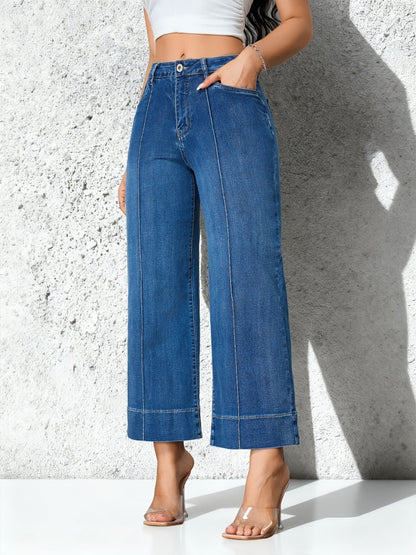 Celina Wide-Leg Denim Pants