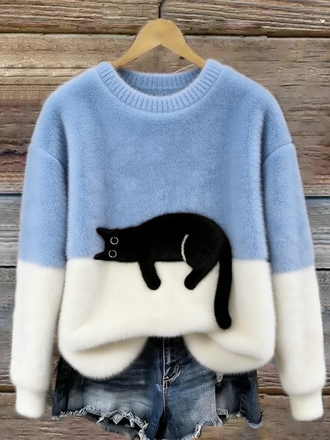 Luna Cat Graphic Sweater