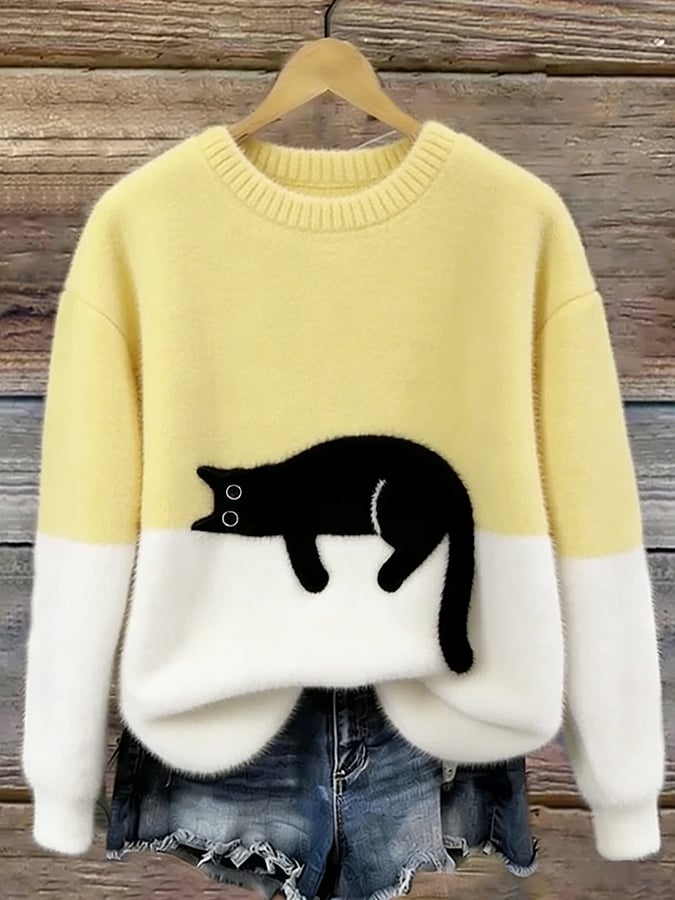 Luna Cat Graphic Sweater