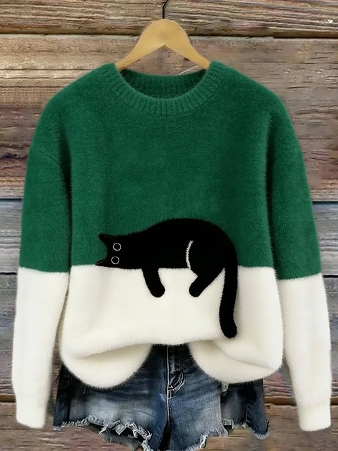 Luna Cat Graphic Sweater