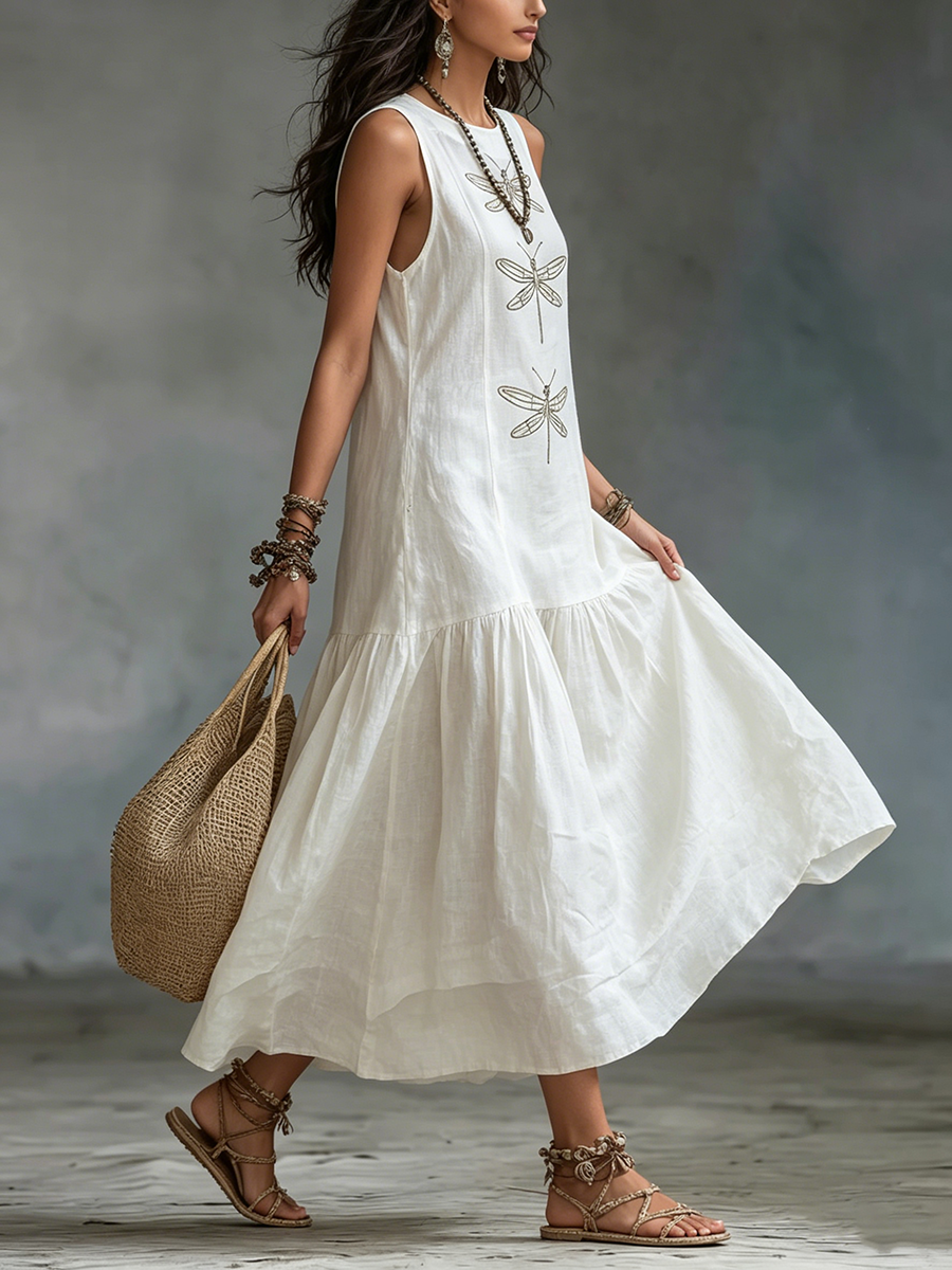 Elowen Dragonfly Maxi Dress