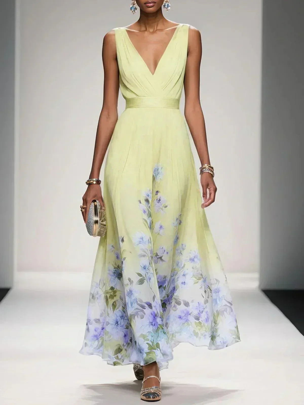 Azure Bloom Dress