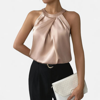 Champagne Drape Blouse