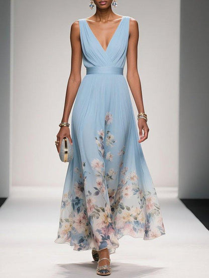 Azure Bloom Dress