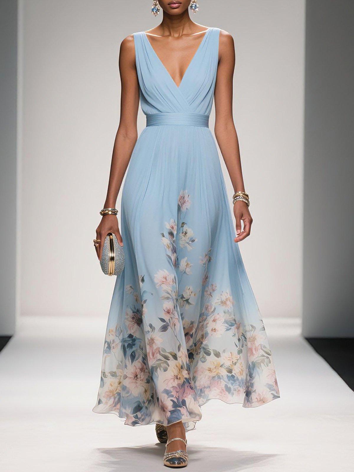 Azure Bloom Dress