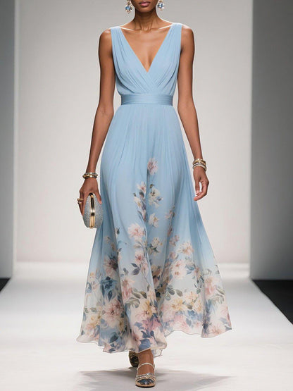 Azure Bloom Dress