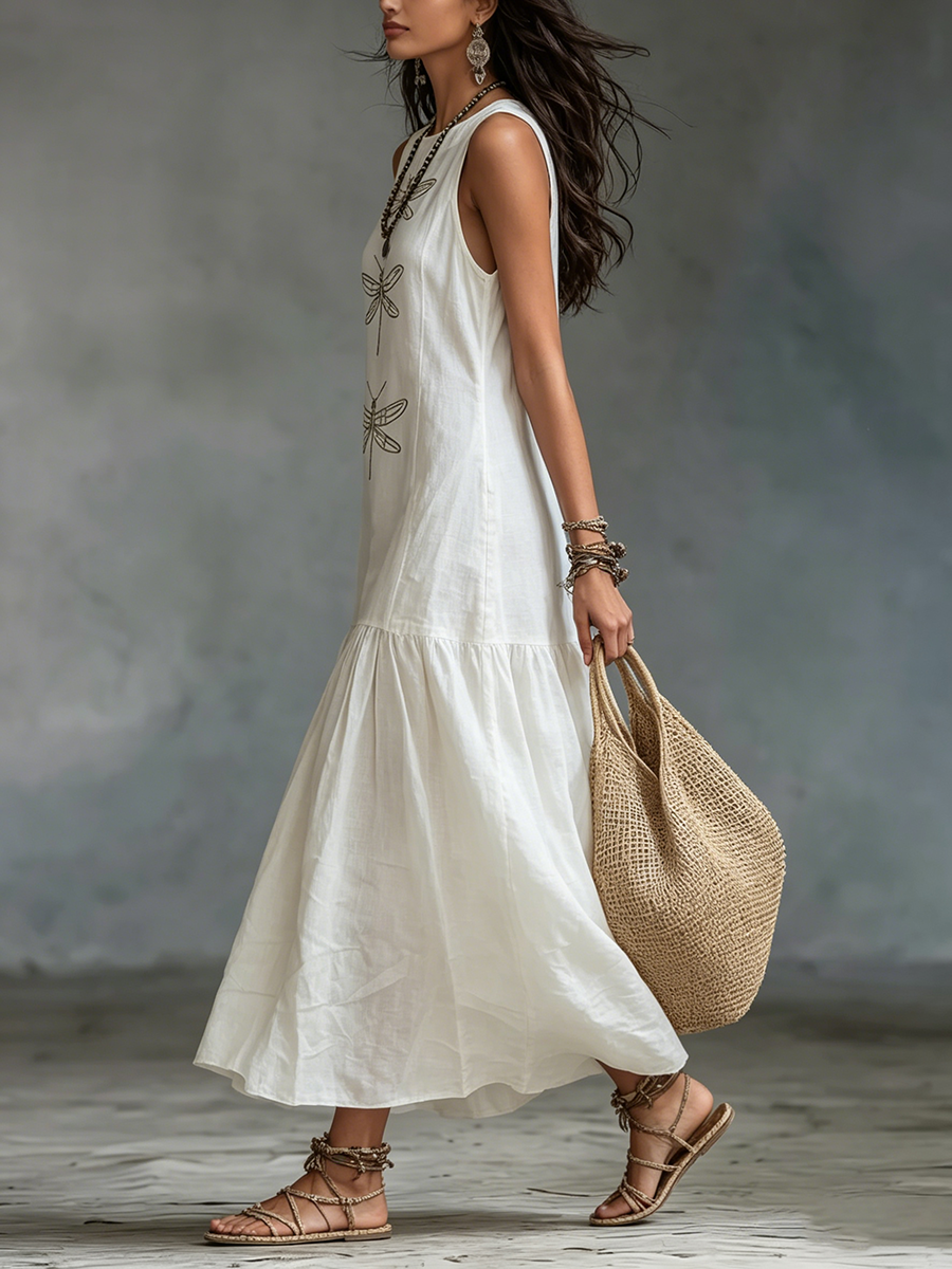 Elowen Dragonfly Maxi Dress