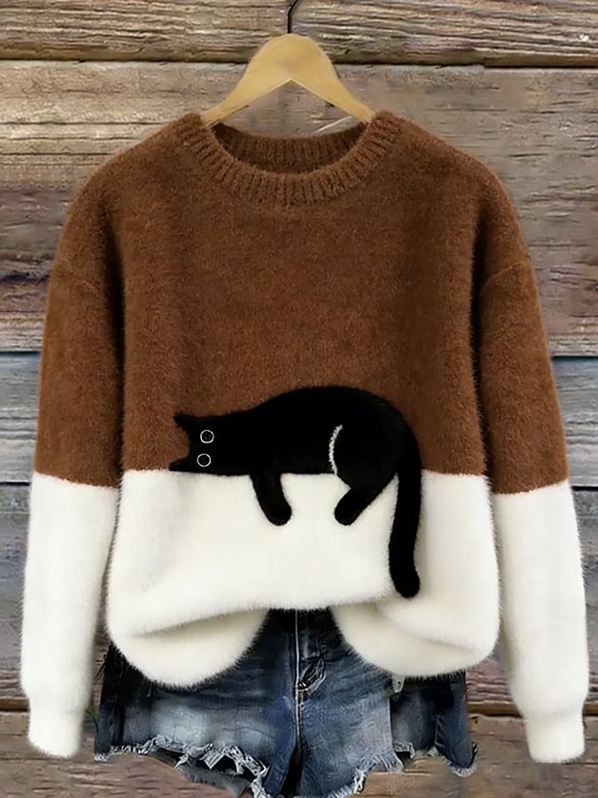 Luna Cat Graphic Sweater