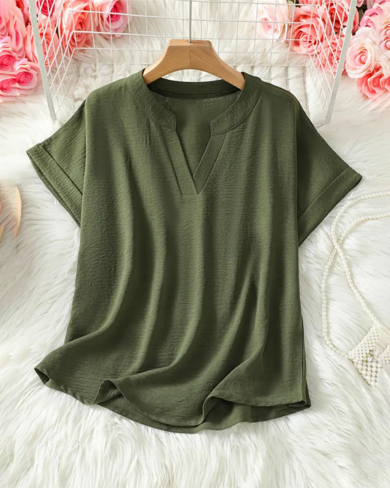 Nora Relaxed V-Neck Blouse