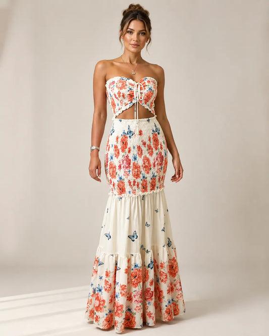 Marisol Floral Bandeau Maxi Set