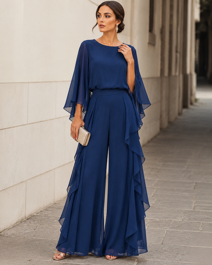 Serena Ruffle Chiffon Pant Set
