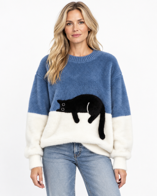 Luna Cat Graphic Sweater
