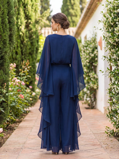 Serena Ruffle Chiffon Pant Set