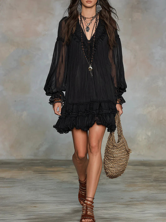 Noira Ruffle Mini Dress