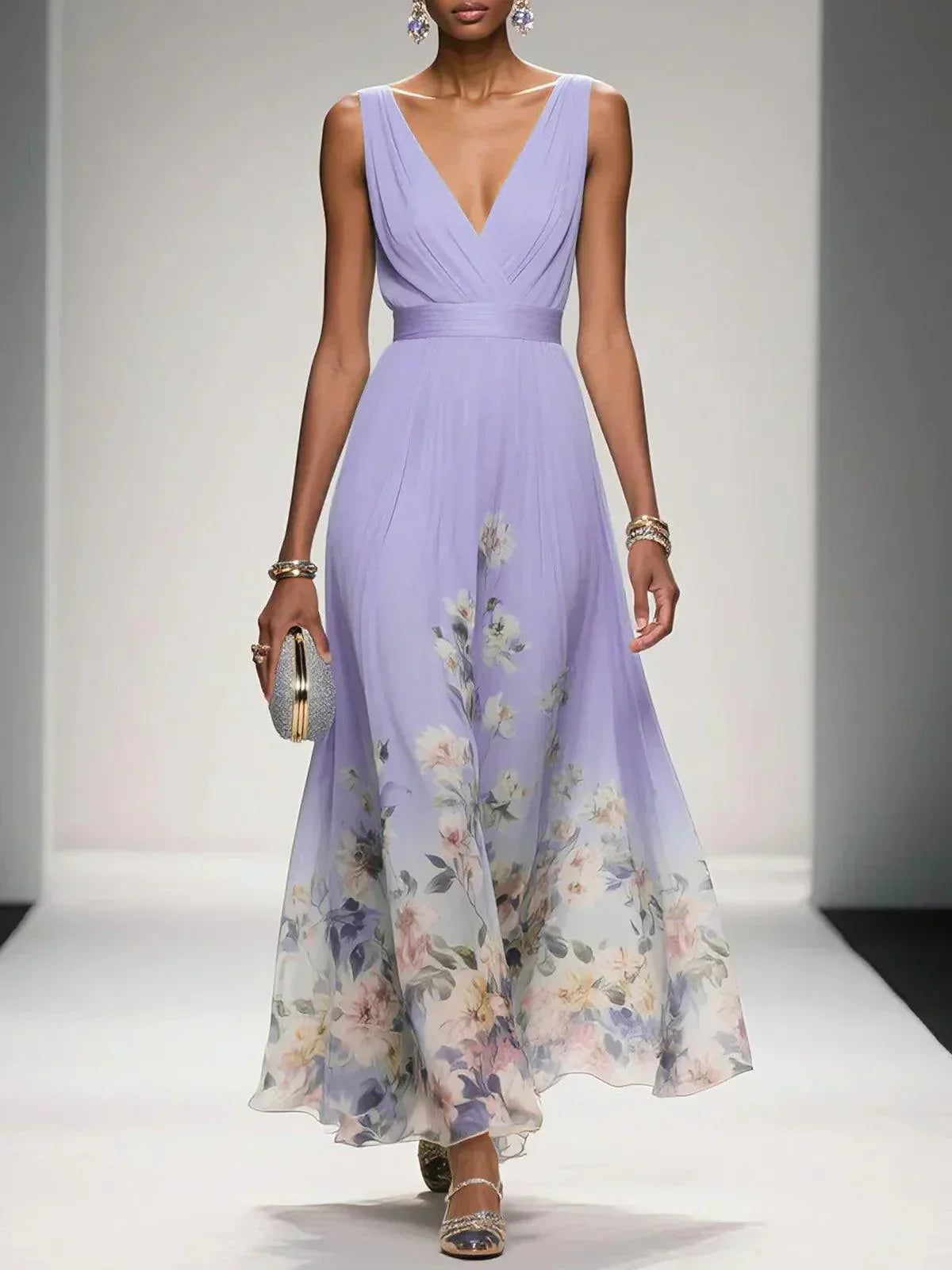 Azure Bloom Dress