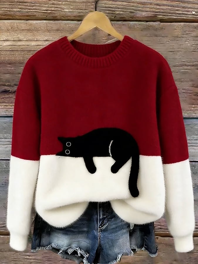 Luna Cat Graphic Sweater