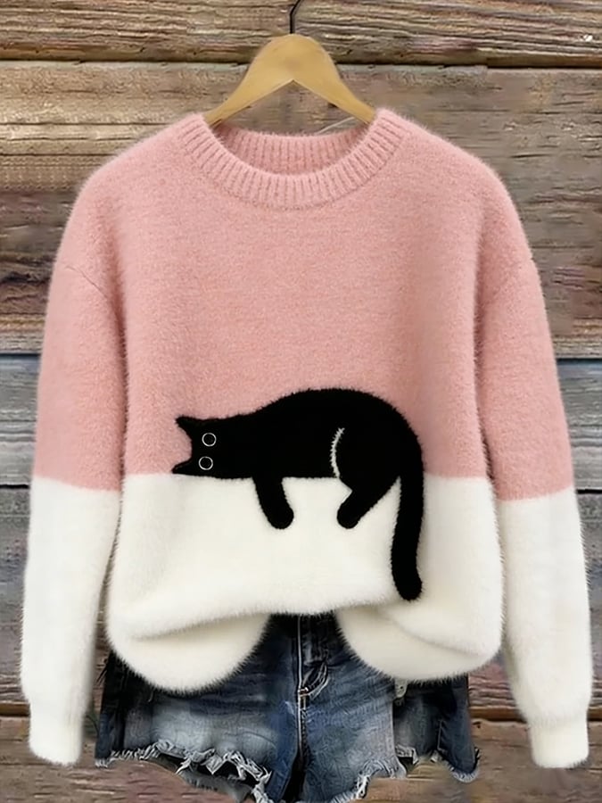 Luna Cat Graphic Sweater