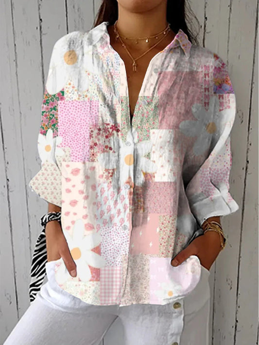 Maeve Patchwork Floral Shirt