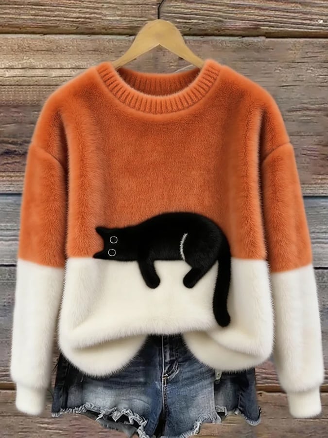 Luna Cat Graphic Sweater