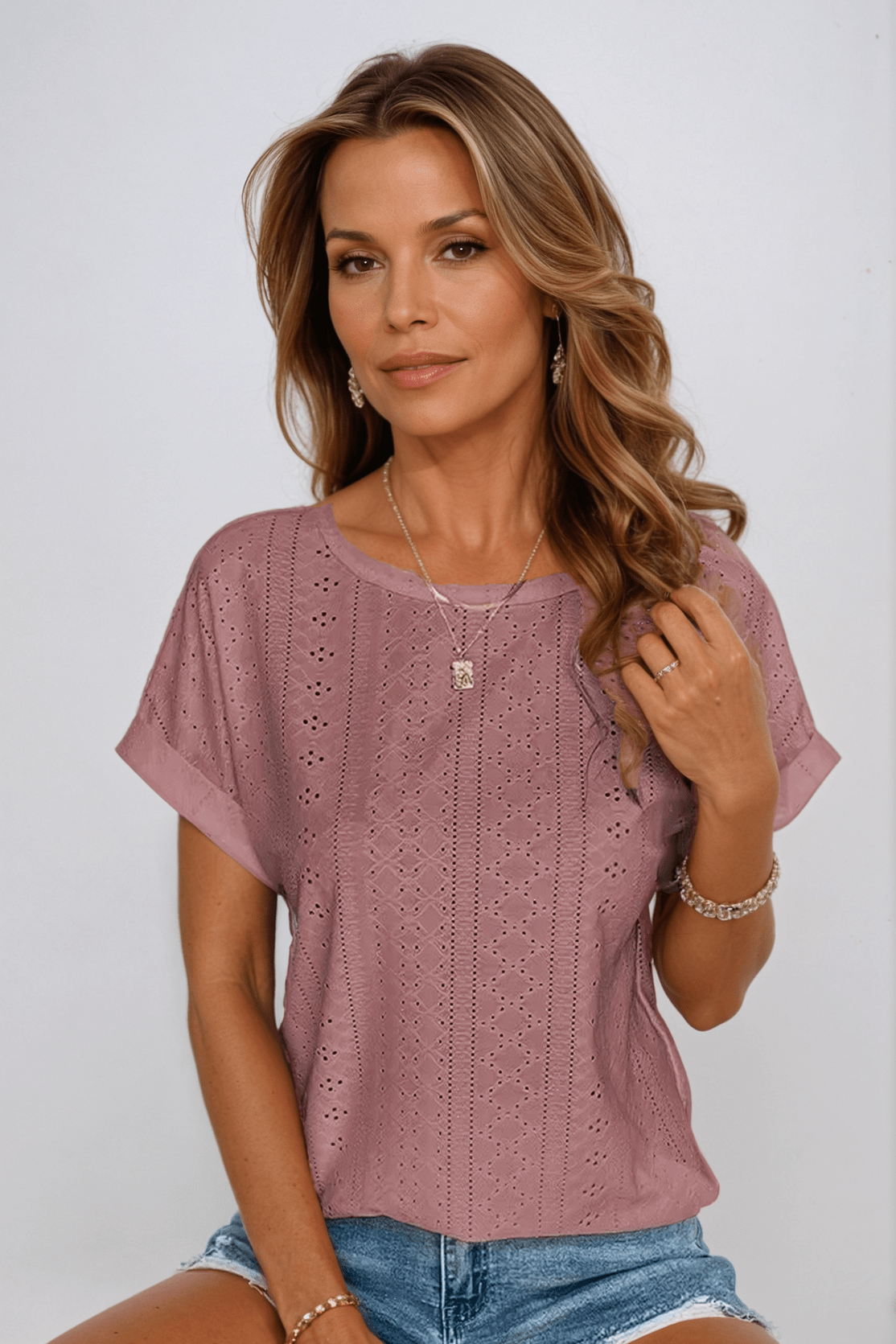 Ivory Pointelle Top