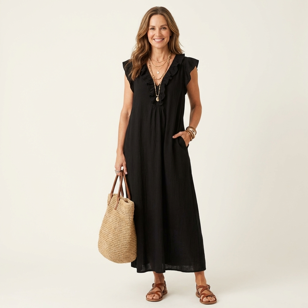 Mira Ruffle Maxi Dress