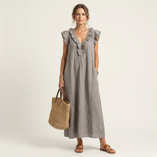 Mira Ruffle Maxi Dress