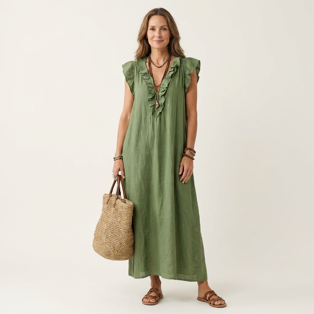 Mira Ruffle Maxi Dress