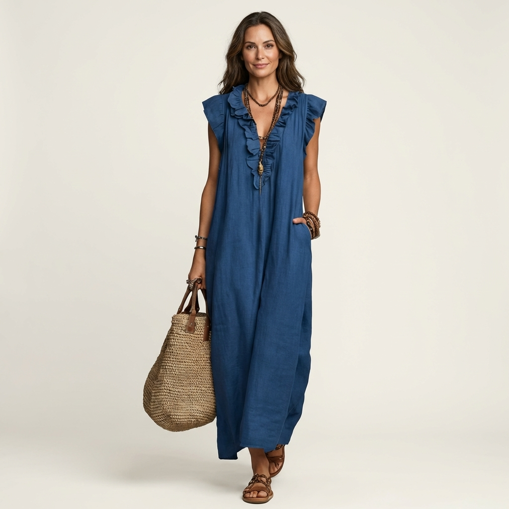 Mira Ruffle Maxi Dress