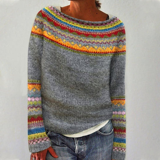 Freya Rainbow Yoke Knit Sweater