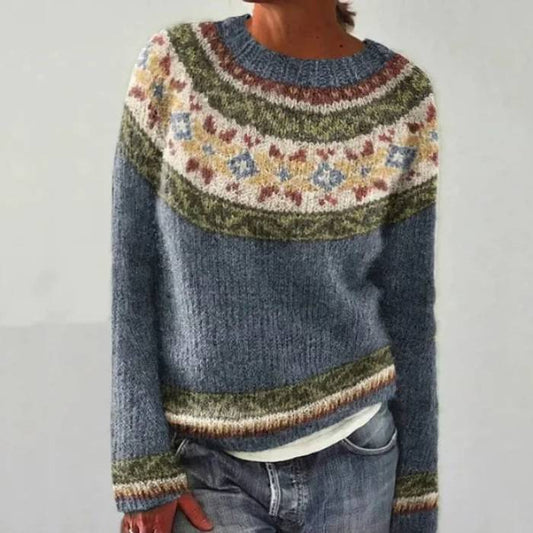 Ingrid Nordic Yoke Knit Sweater