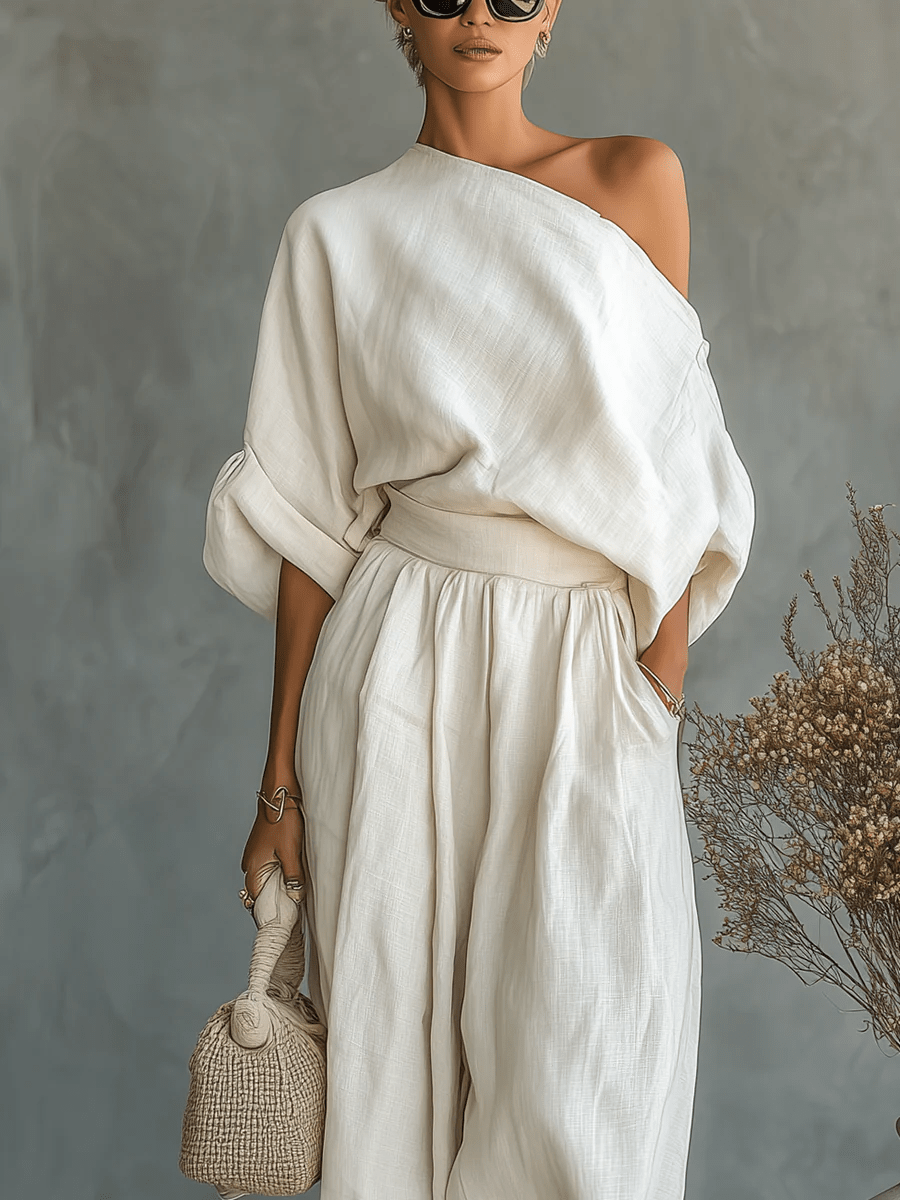 Solene Off-Shoulder Wide-Leg Set
