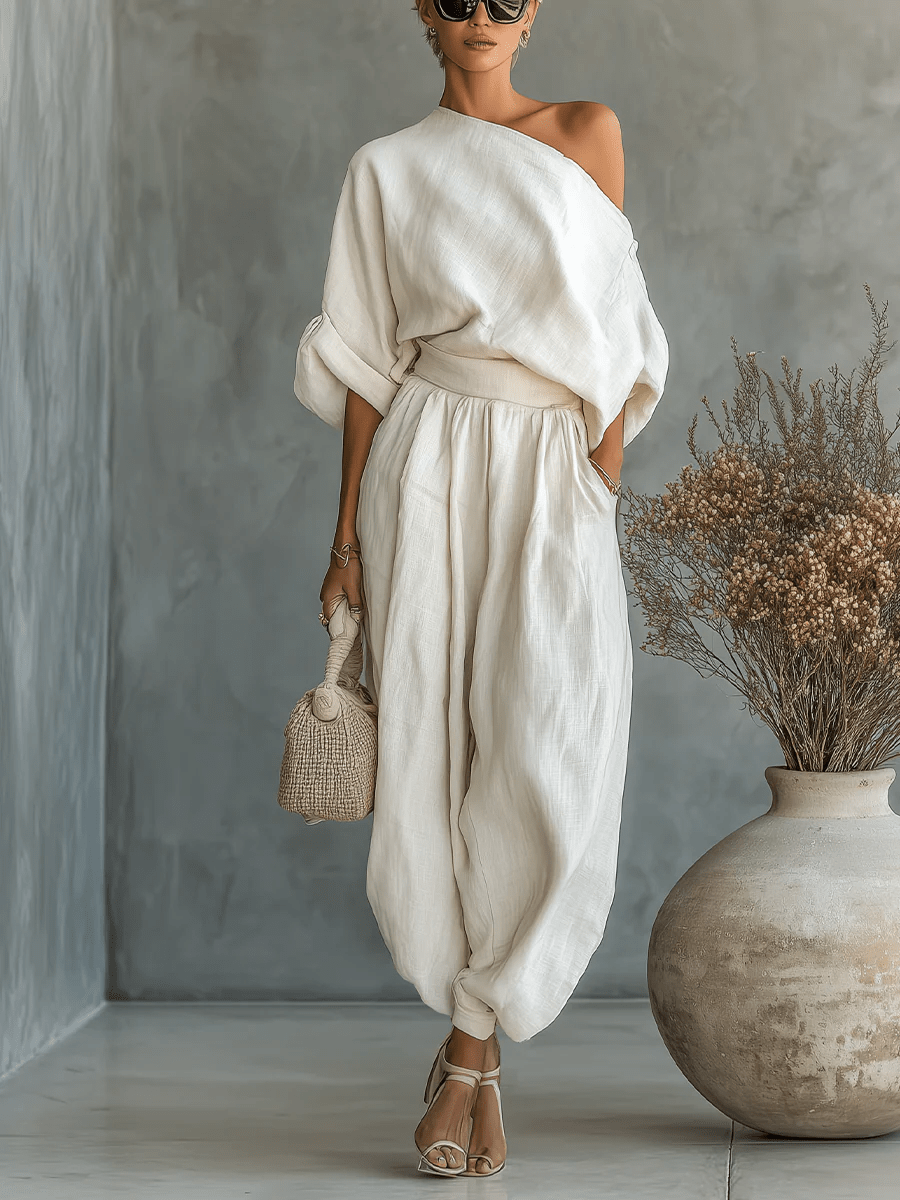 Solene Off-Shoulder Wide-Leg Set