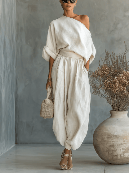 Solene Off-Shoulder Wide-Leg Set