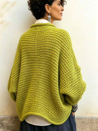 Elara Cross-Front Knit Sweater