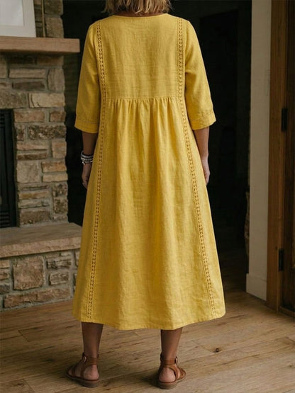 Elena V-Neck Midi Dress
