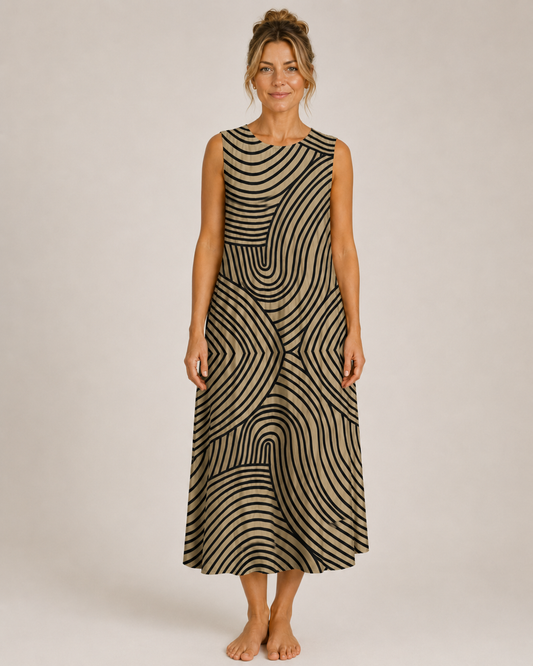 Alina Abstract Midi Dress