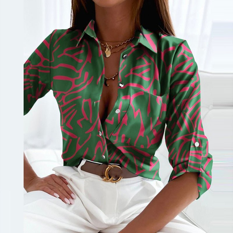 Selene Printed Button Shirt