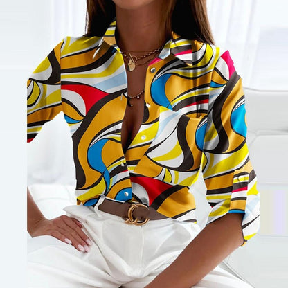 Selene Printed Button Shirt