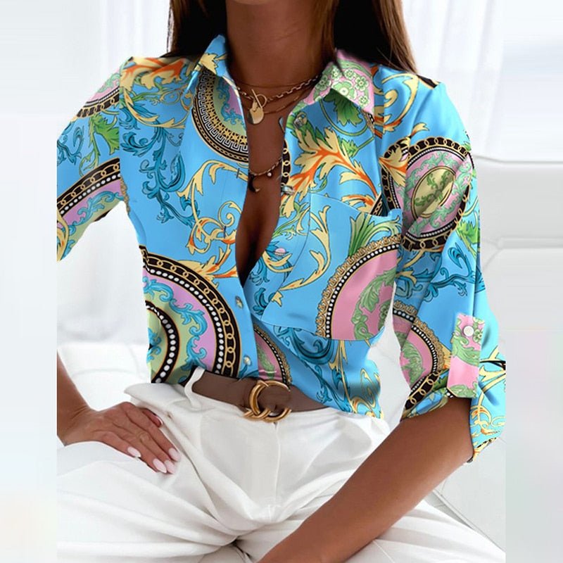 Selene Printed Button Shirt
